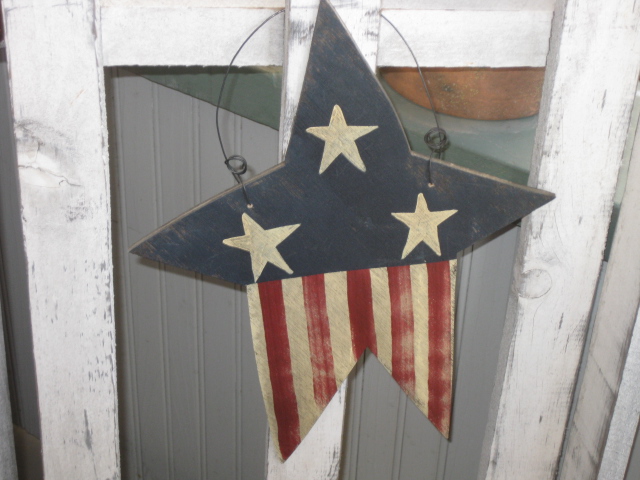 W - Star Painted as Flag