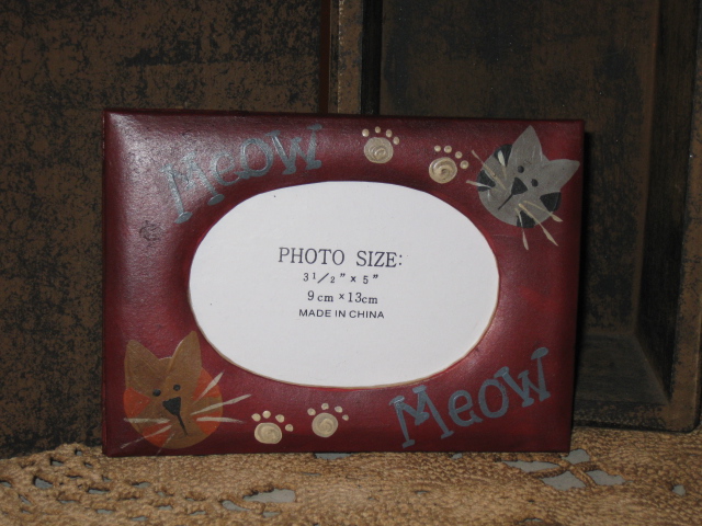 PM - Picture Frame - Cat, red