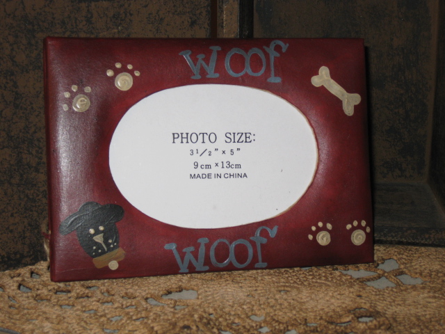 PM - Picture Frame - Dog, red